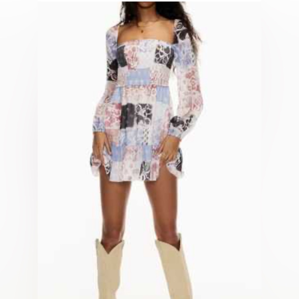 Aritzia Wilfred Patchwork Pattern Dress - image 2